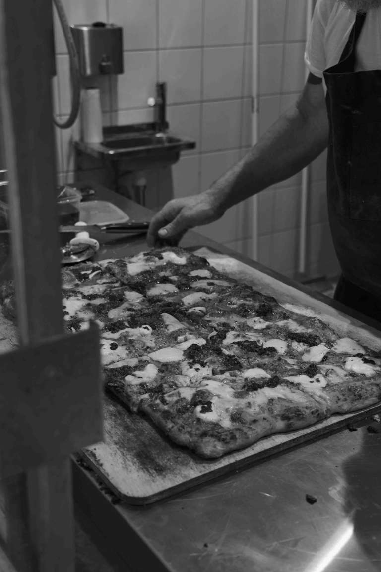 Pizza on the menu at Double Bay Baker Bleu